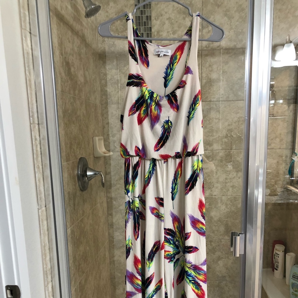 Long feather romper